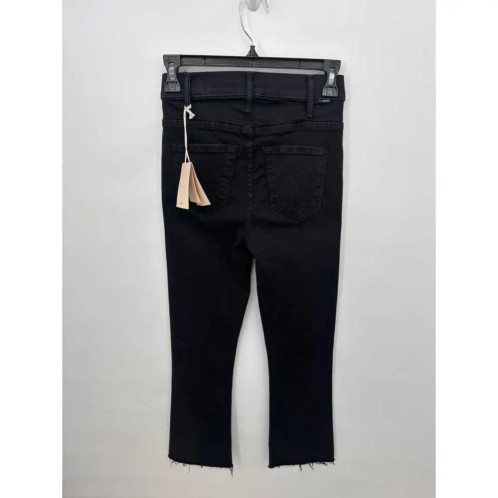 MOTHER DENIM NWT The Hustler Ankle Black Denim Jeans in Not Guilty // 00